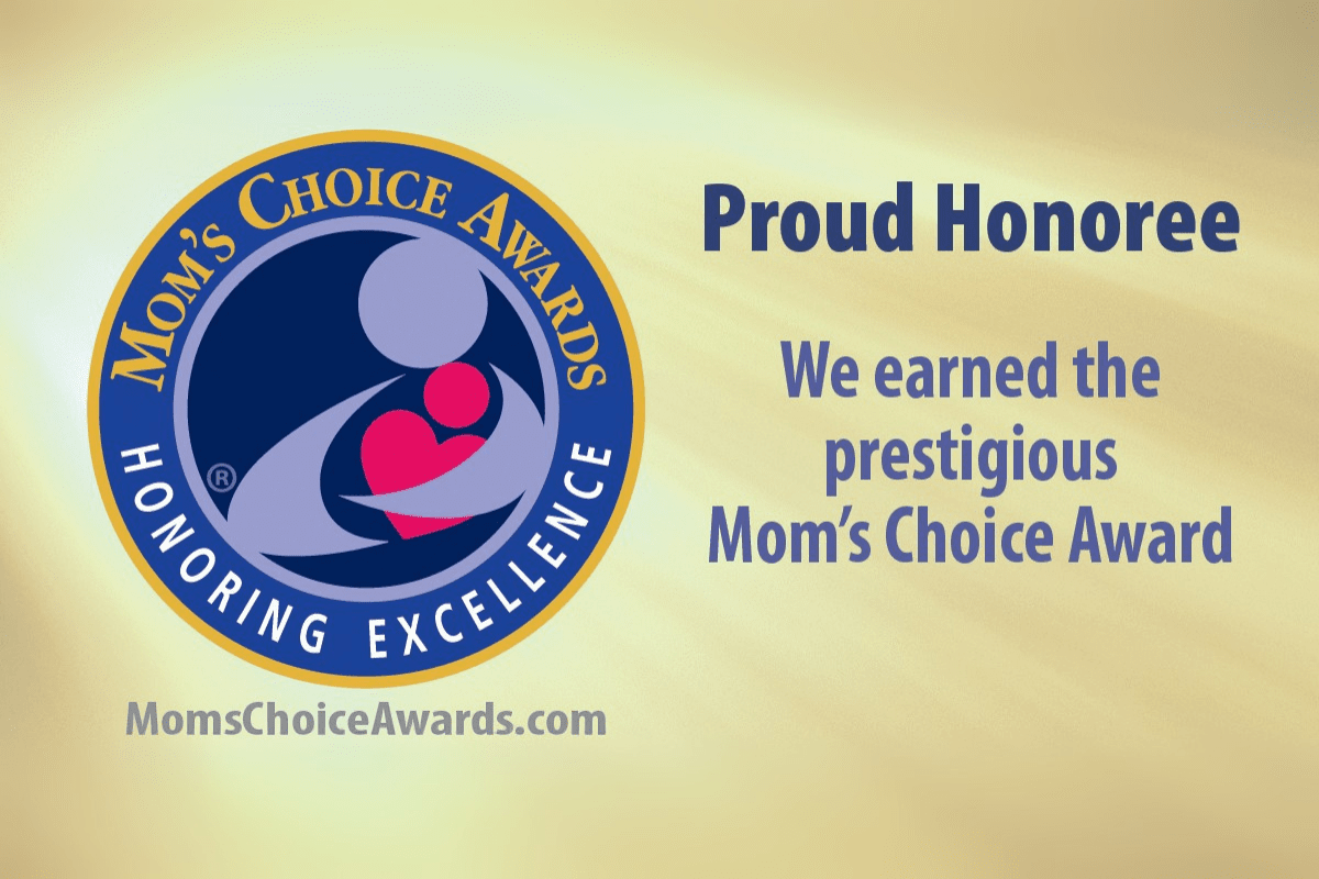 Babelio Mom's Choice Award honoree badge on a gold background, signifying top baby product.