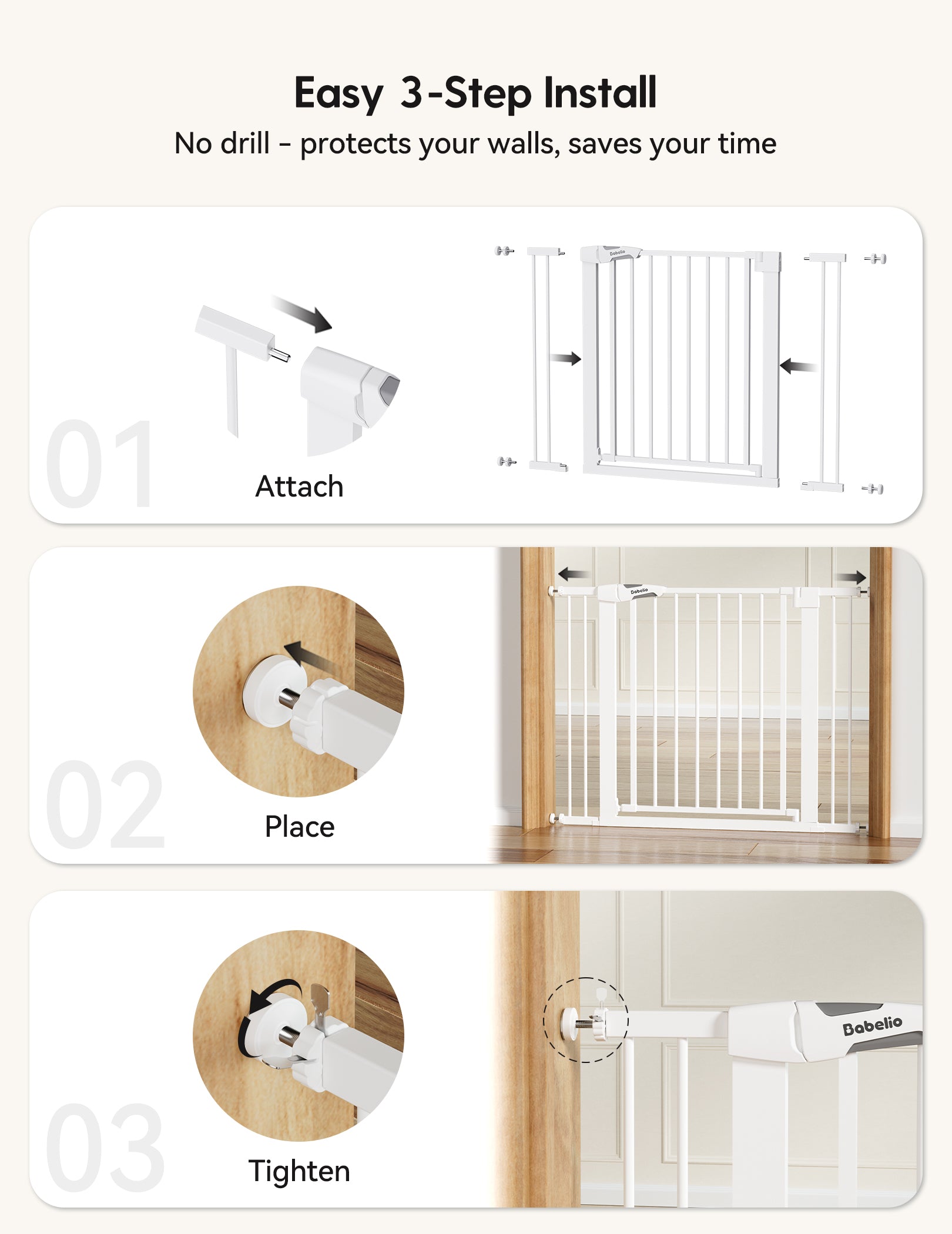 PressGuard C5&P7 | Expandable Baby Gate for stairs