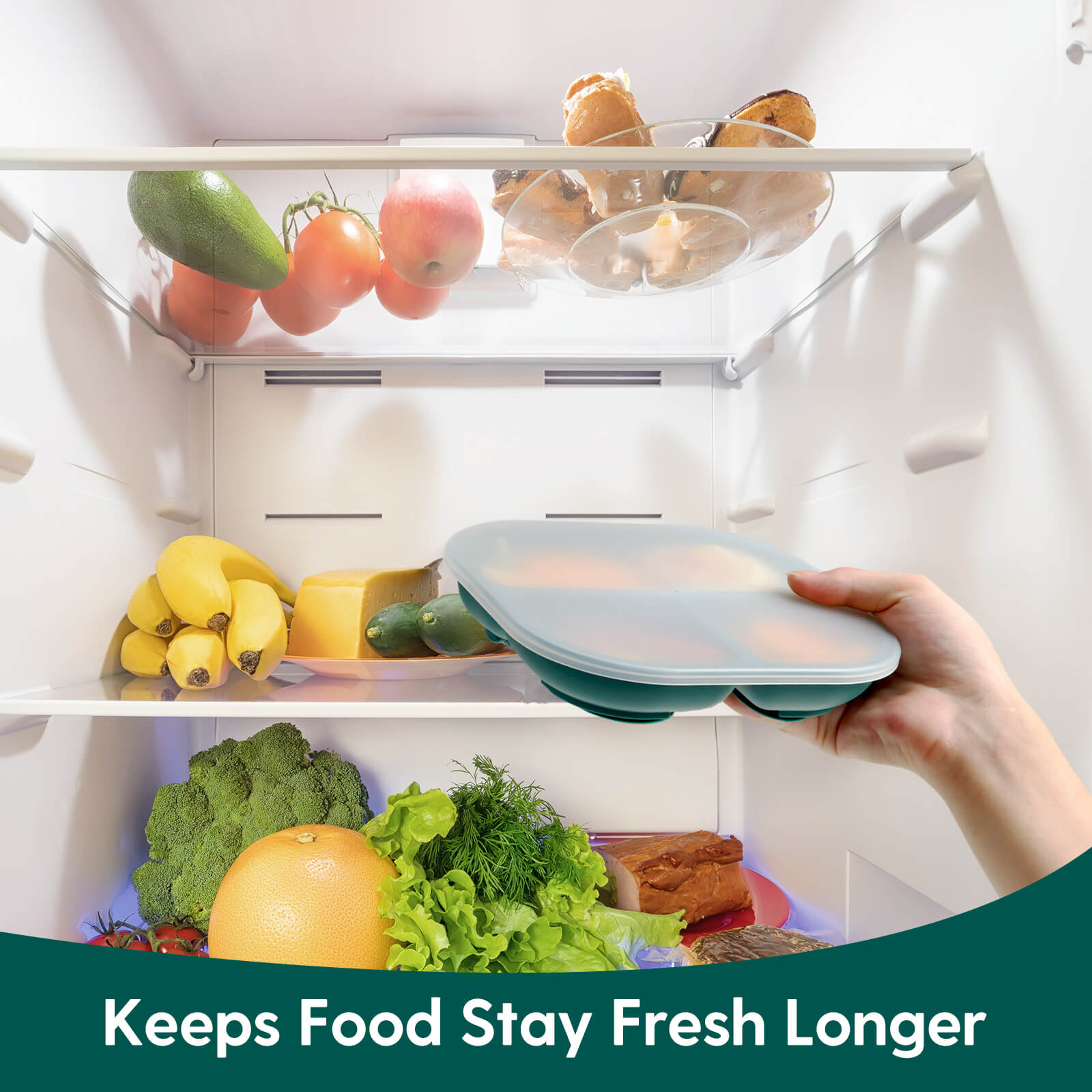 BABELIO New Basics Silicone Baby Plates with Lids: BPA Free, Microwave & Dishwasher Safe