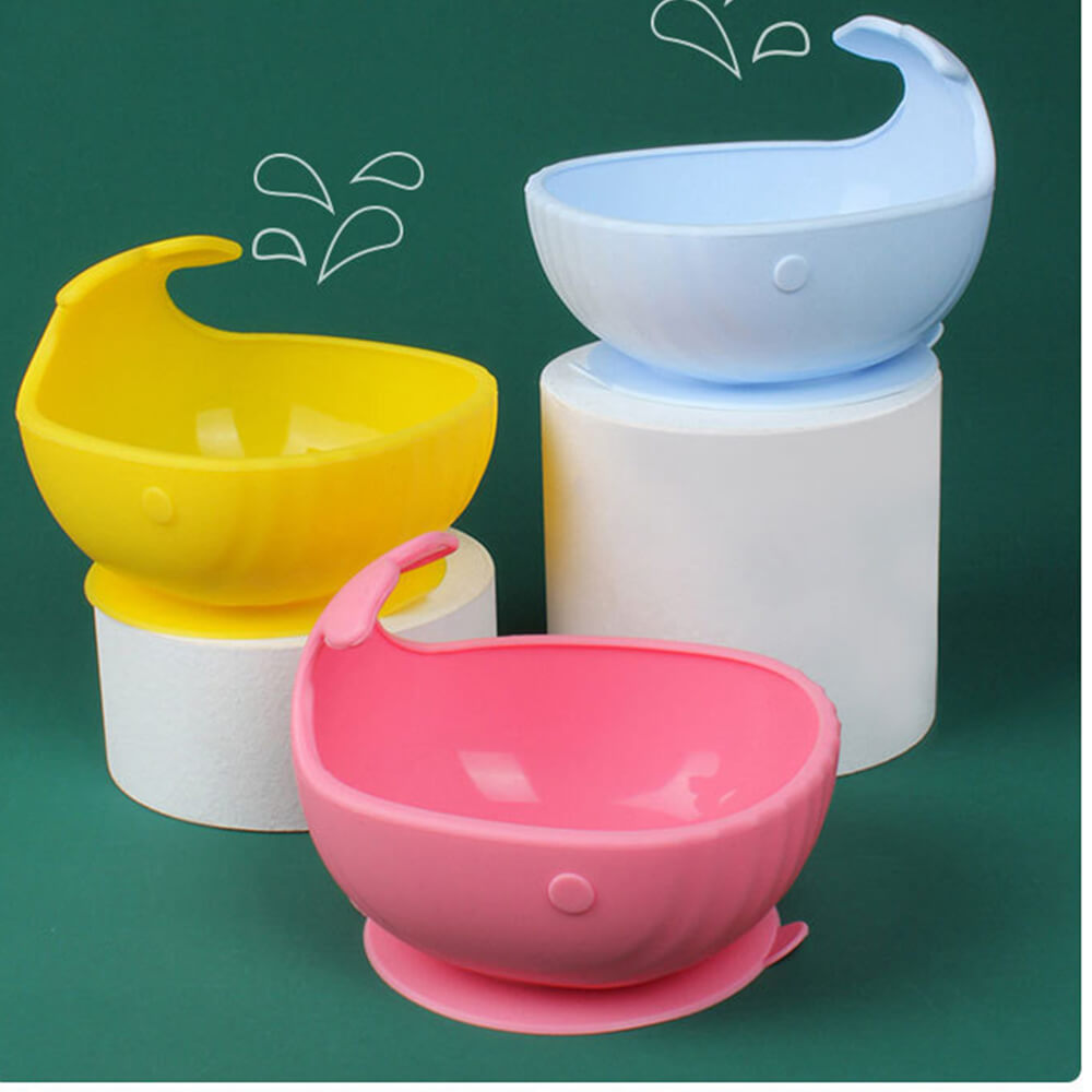 NIDOMIO Cute Baby Silicone Suction Bowl - New Arrival! Heat and Shock Resistant Whale Silicone Bowl for Infants
