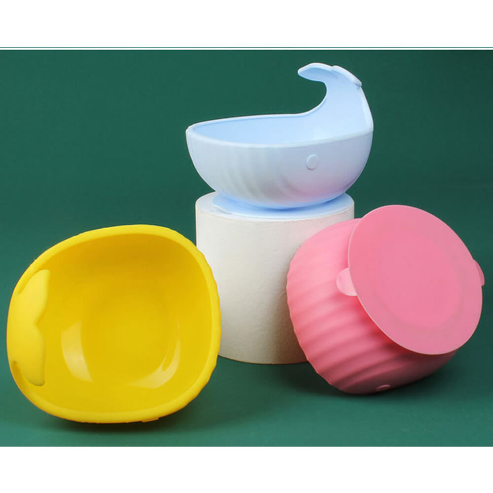 NIDOMIO Cute Baby Silicone Suction Bowl - New Arrival! Heat and Shock Resistant Whale Silicone Bowl for Infants