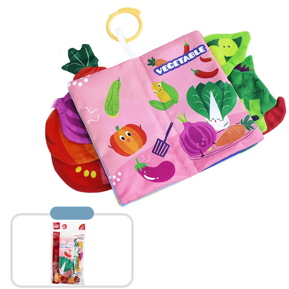 LulliNini Baby Cloth Book | 3D Animal Tail Soft Fabric Toy, Early Learning Book for Infants (0-3 Years)