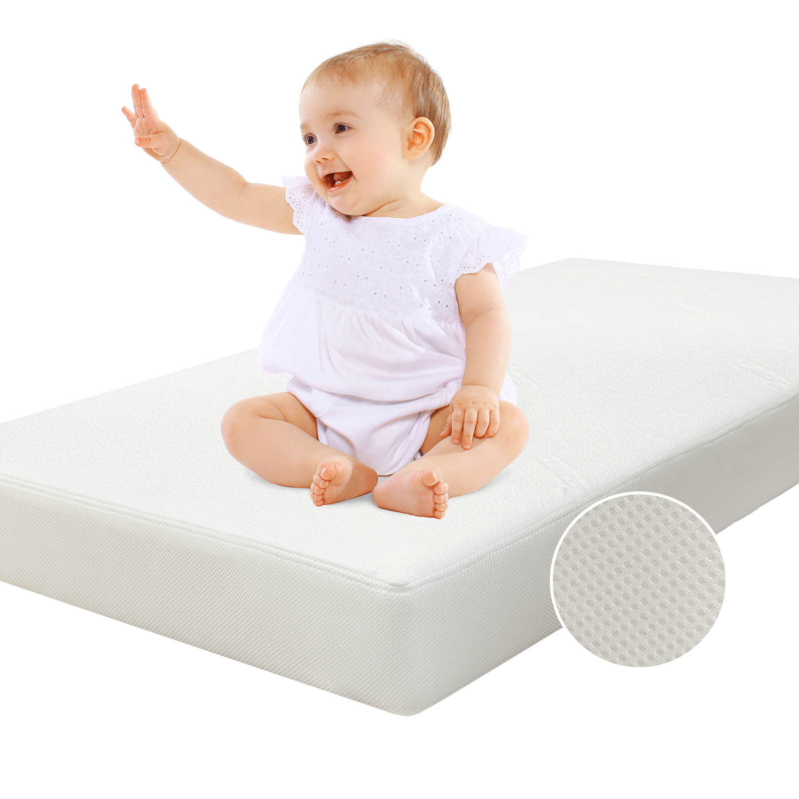 Cloud Crib Toddler Mattress with Tencel Cover Dual-Sided Babelio