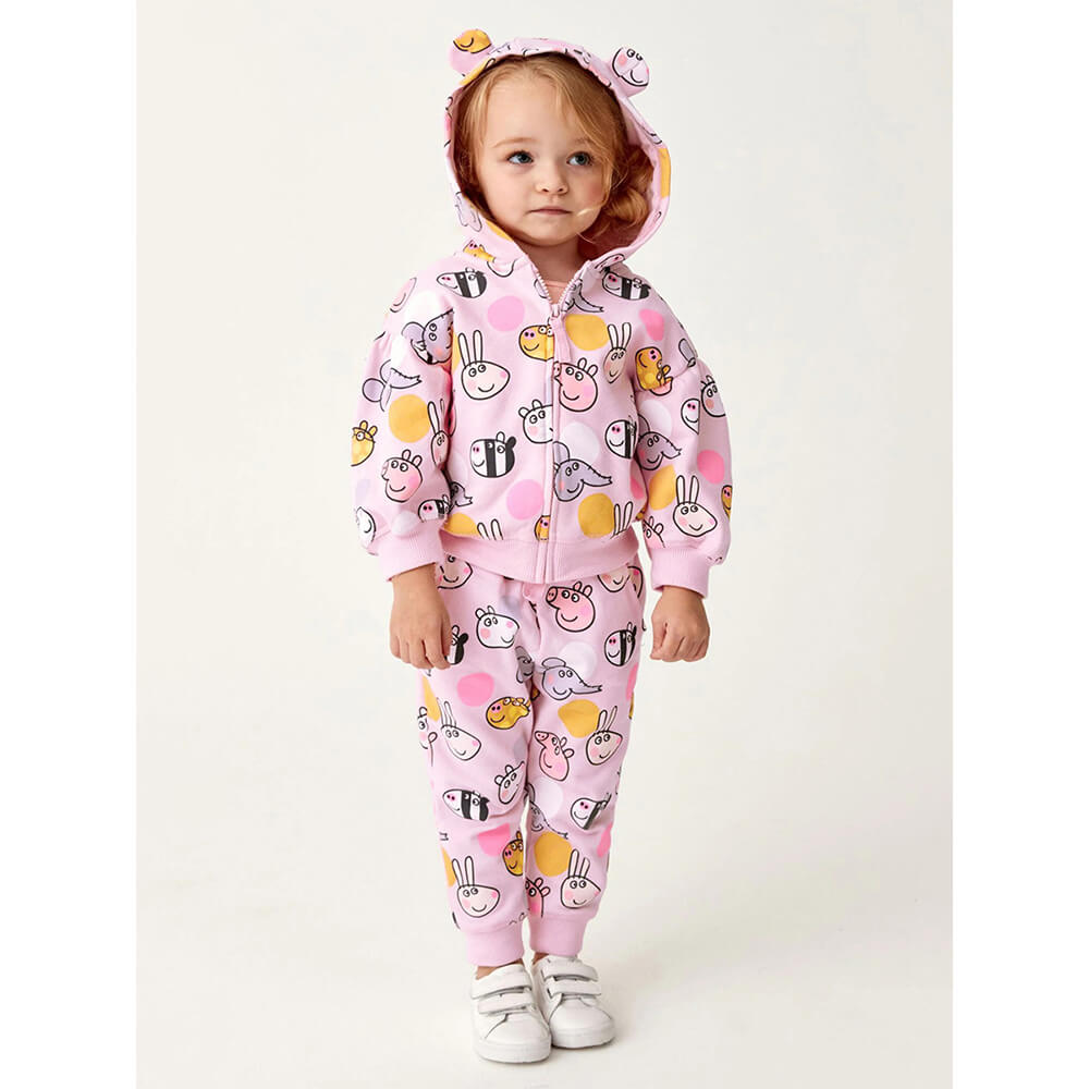 European-Styled Girls' Sweater Set - Autumn Casual Long-Sleeved Cotton Kids' Outfit in Playful Prints