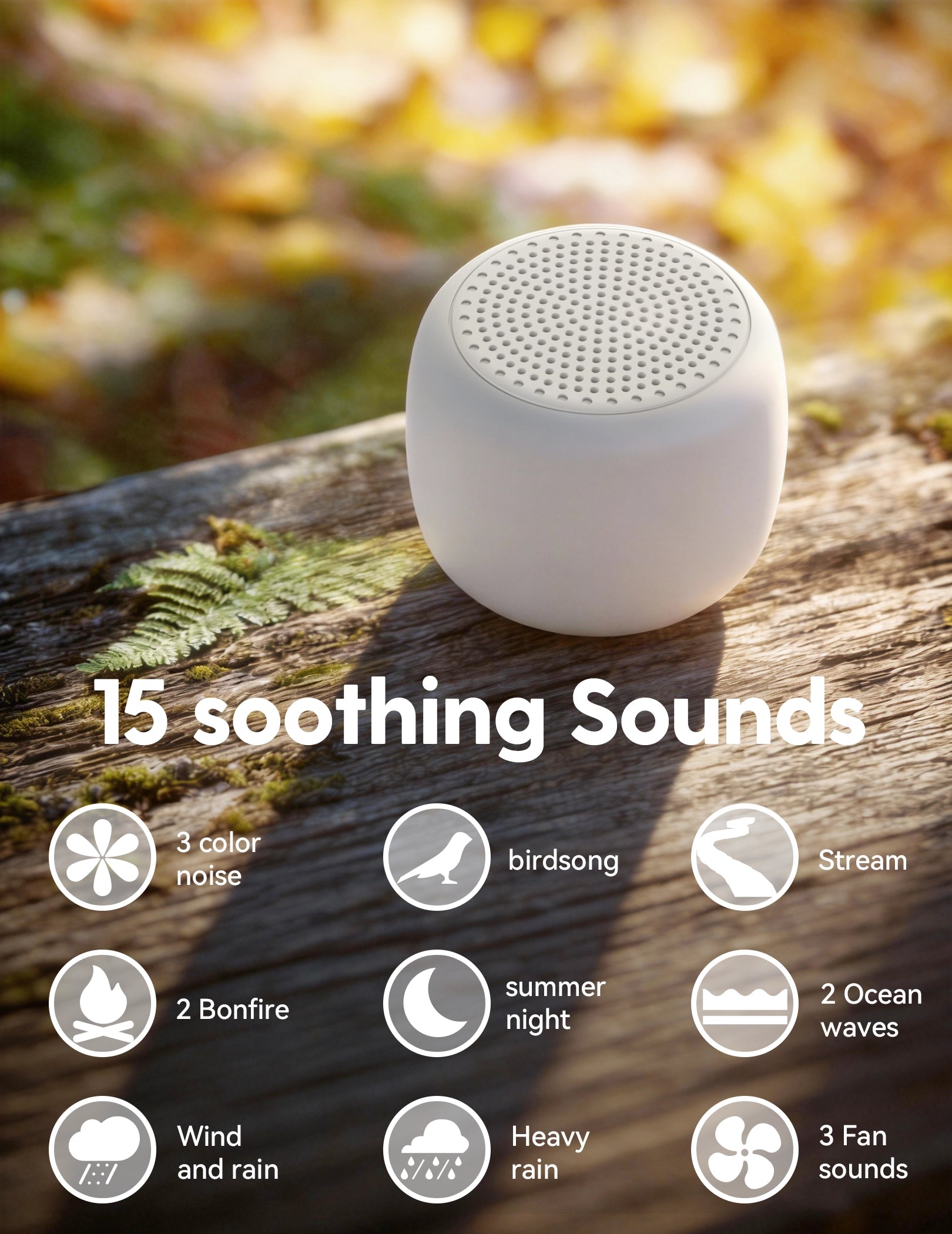 Babelio Pocket Mini White Noise Machine For Sleep & Relaxation