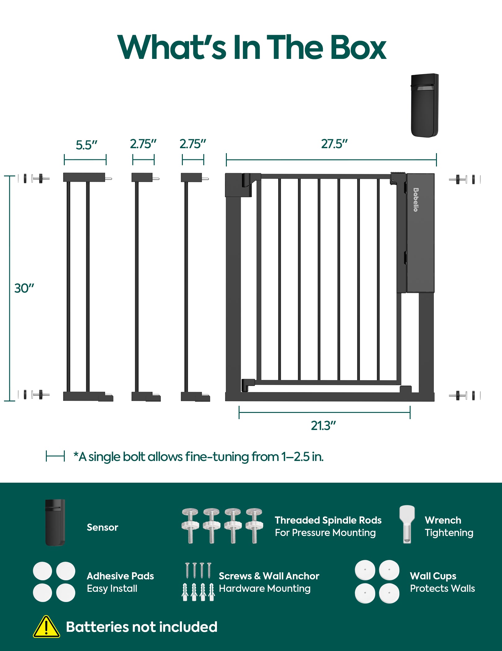 Sensepass | Smart Baby Gate with Infrared Auto-Unlock & Alarm