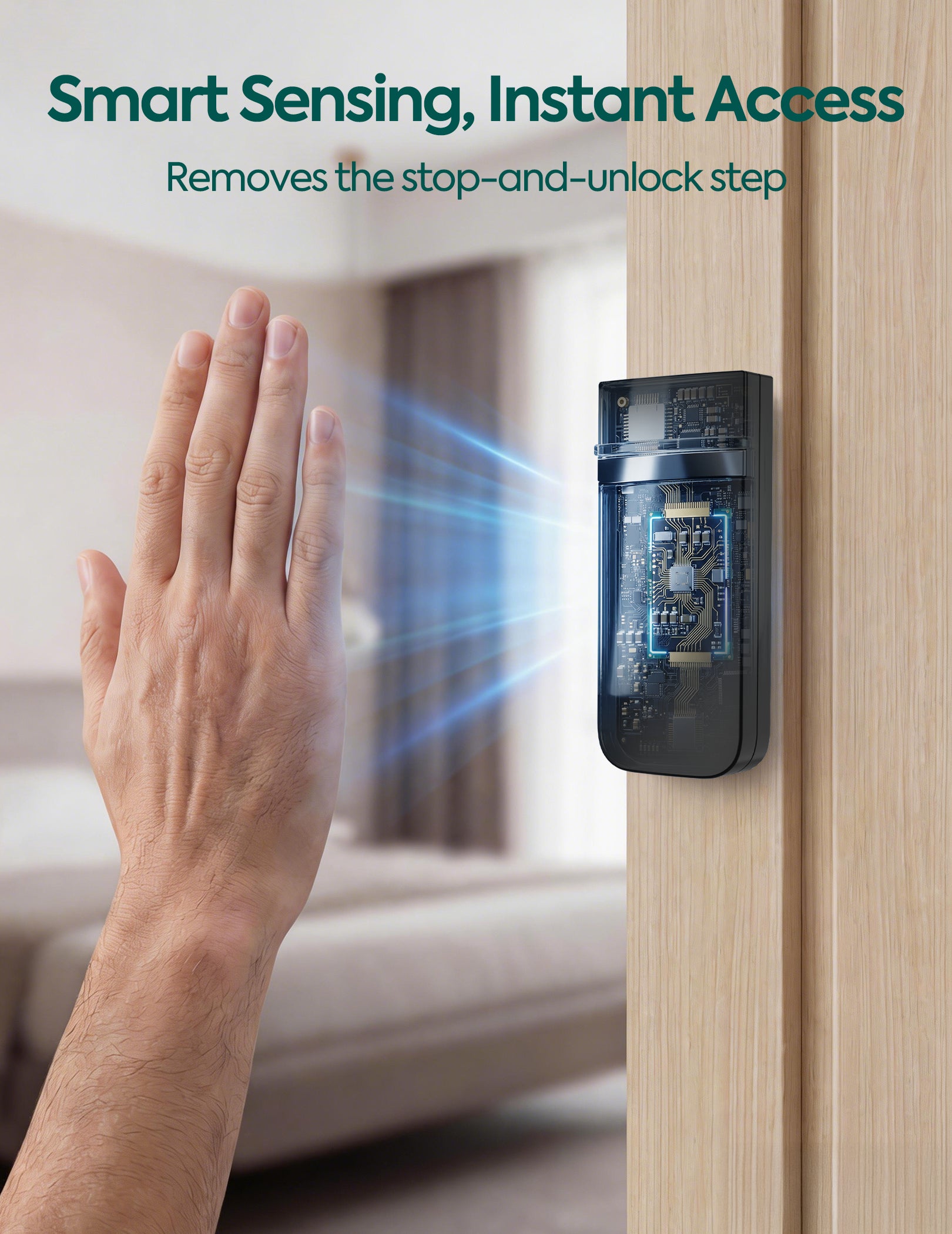 Sensepass | Smart Baby Gate with Infrared Auto-Unlock & Alarm