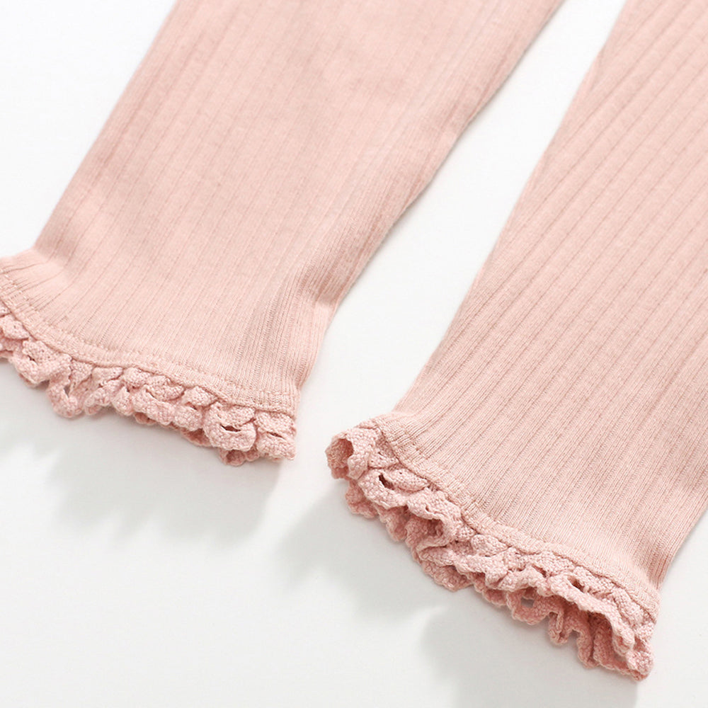 Cute Coziness - Autumn Girls' Long Sleeve Top and Leggings Set