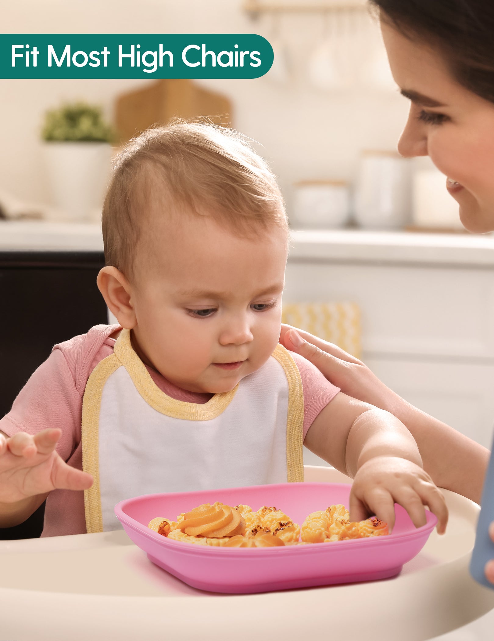 Babelio Suction Plates 100 Percent Food Grade Silicone | 3 Packs