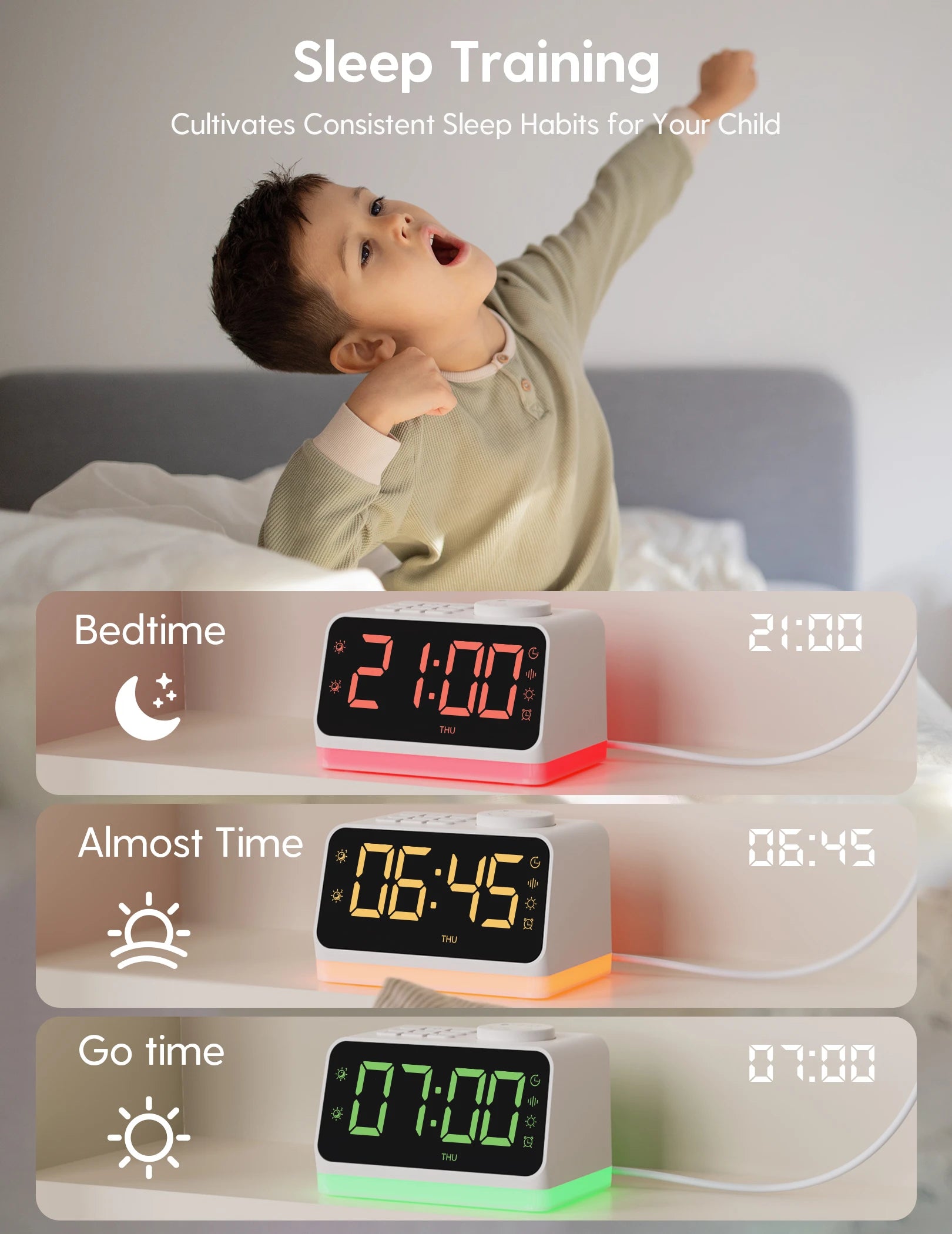 Babelio White Noise Sound Machine & Alarm Clock | Sleep Timer, 17 Smoothing Sounds