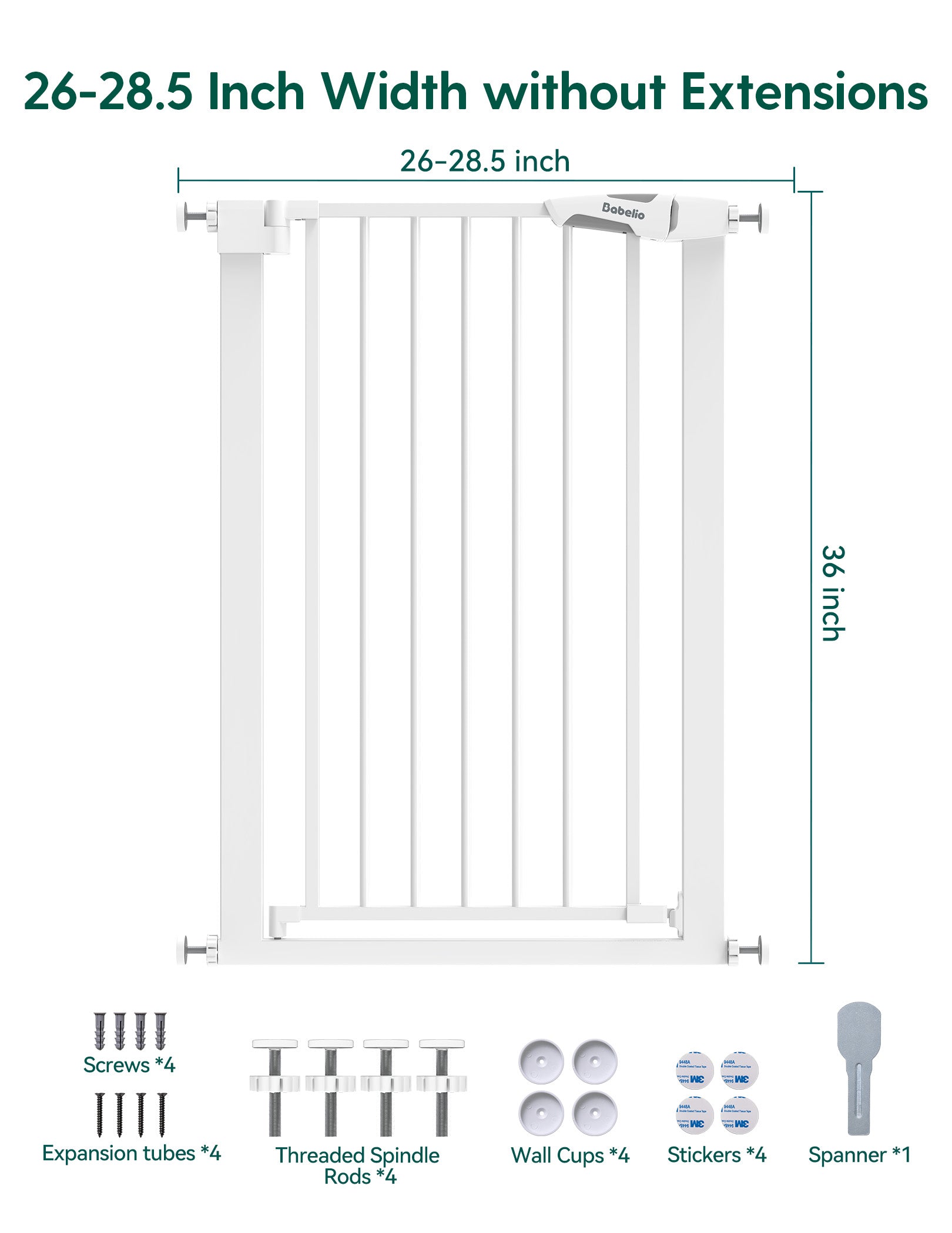 Babelio Baby Gate for Narrow Space | Pressguard