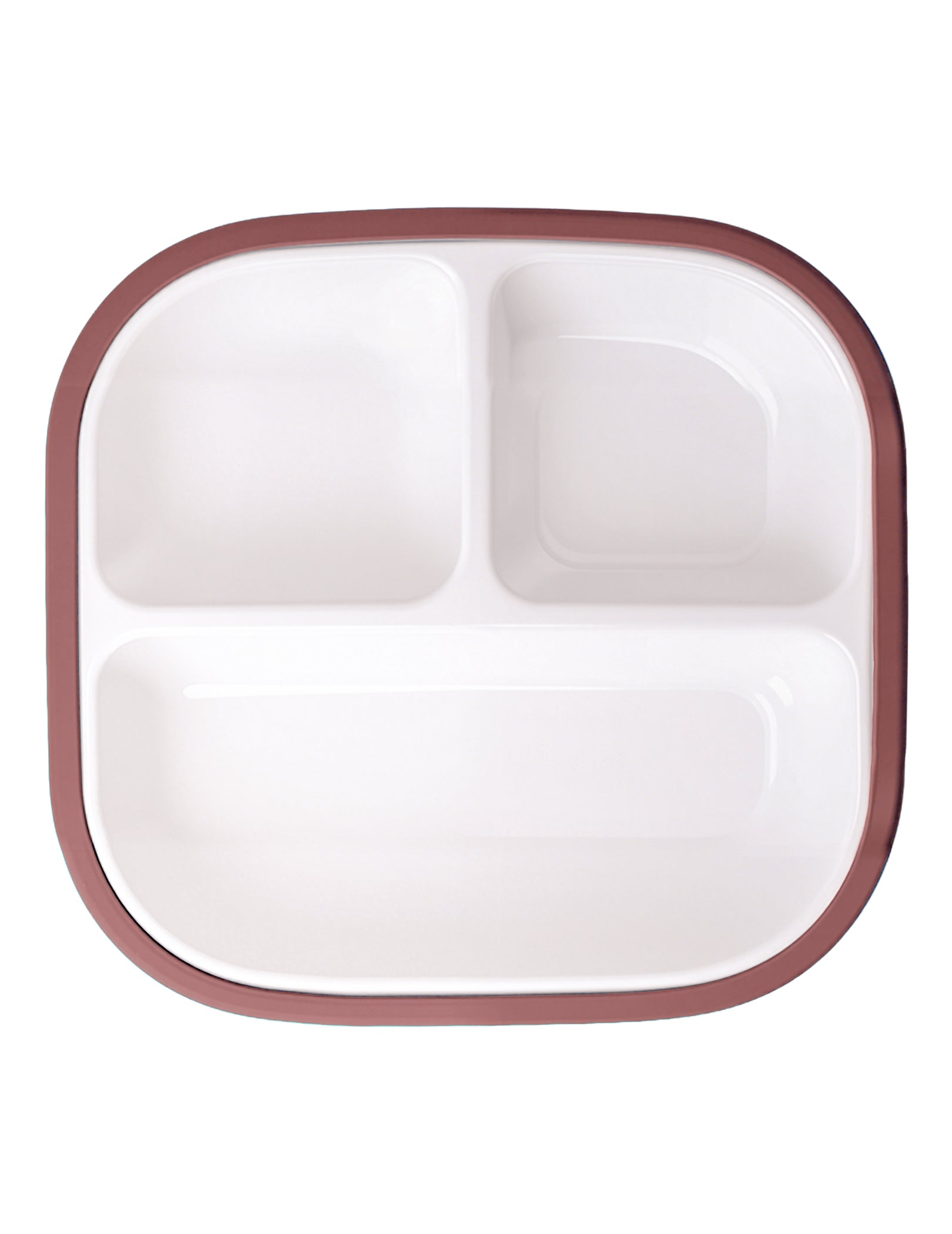 Gallery Porcelain | 8'' Toddler Porcelain Divided Plates with Suction Base - 3 Pack