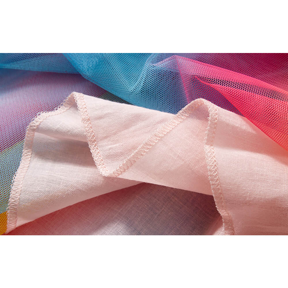 Tiny Cuddling European Autumn Collection: Girls' Rainbow Tulle Princess Dress with Long Sleeves
