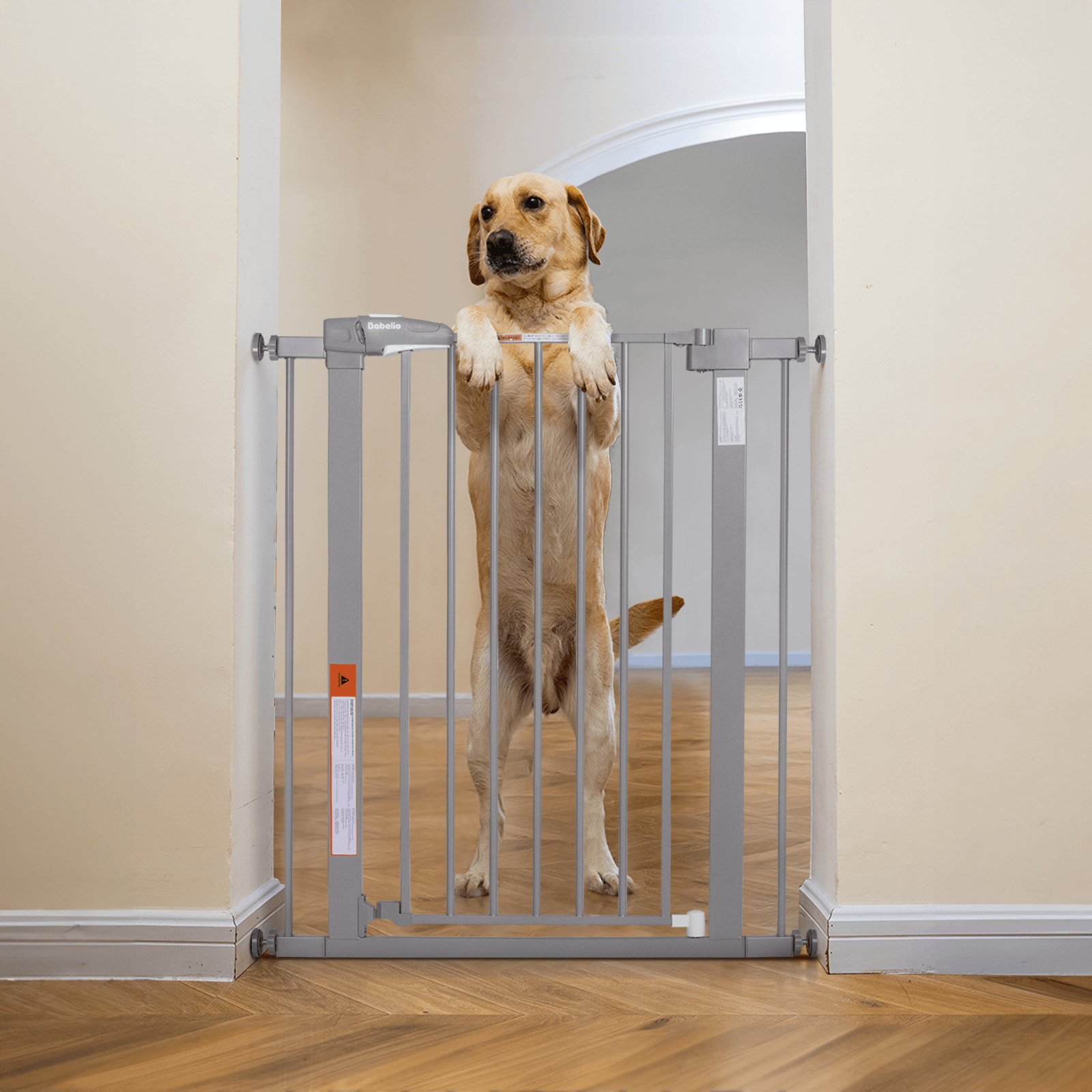 Babelio Protectors Easy Install 26-40" Metal Baby/Pet Gate 36" High
