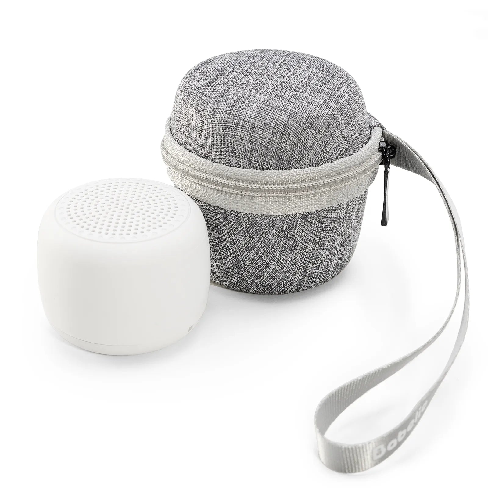 Babelio white noise machine with gray carrying case, portable baby sleep aid for nursery