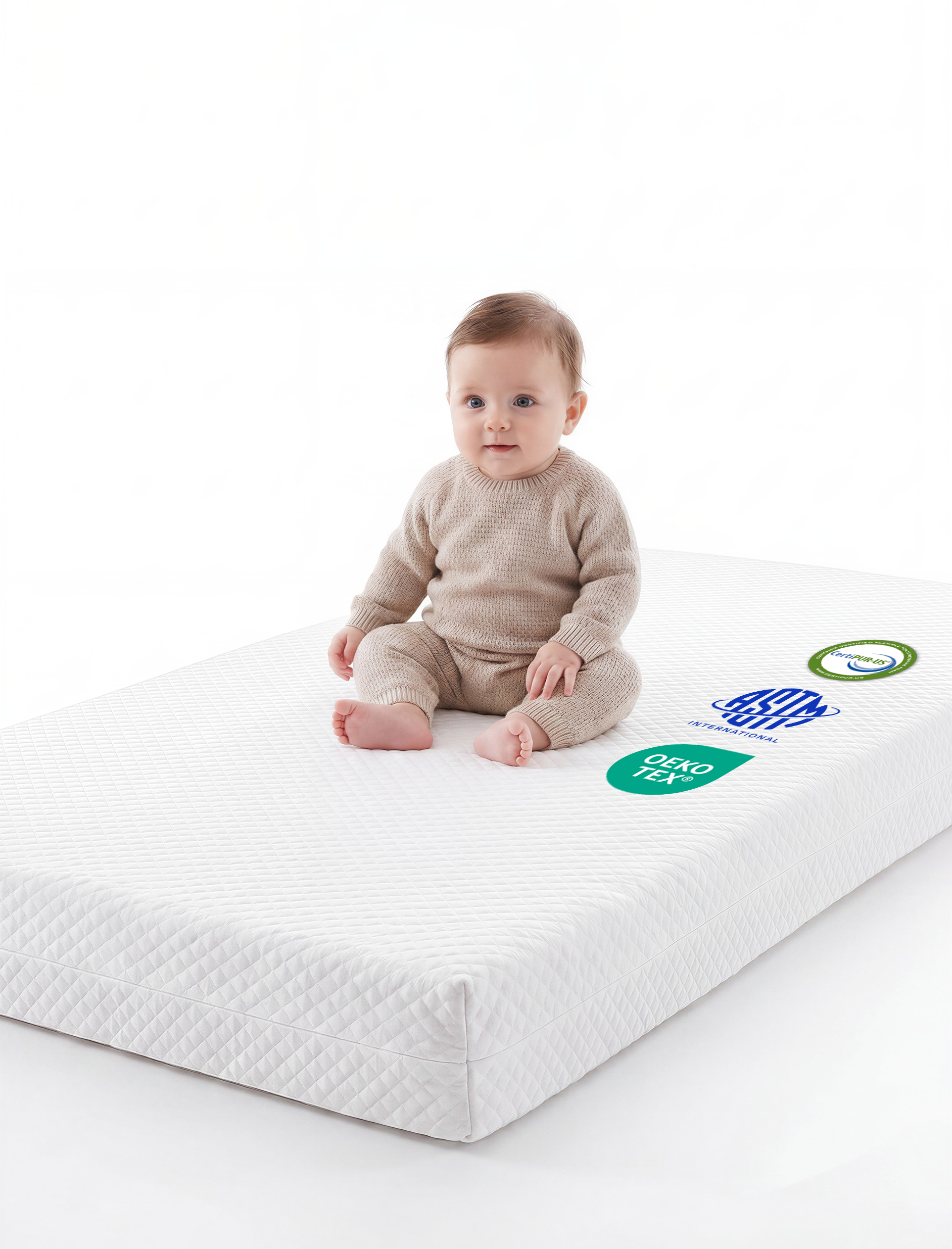 Babelio Dual-Sided Crib Mattress Memory Foam Waterproof Baby Mattress SO25 6 10