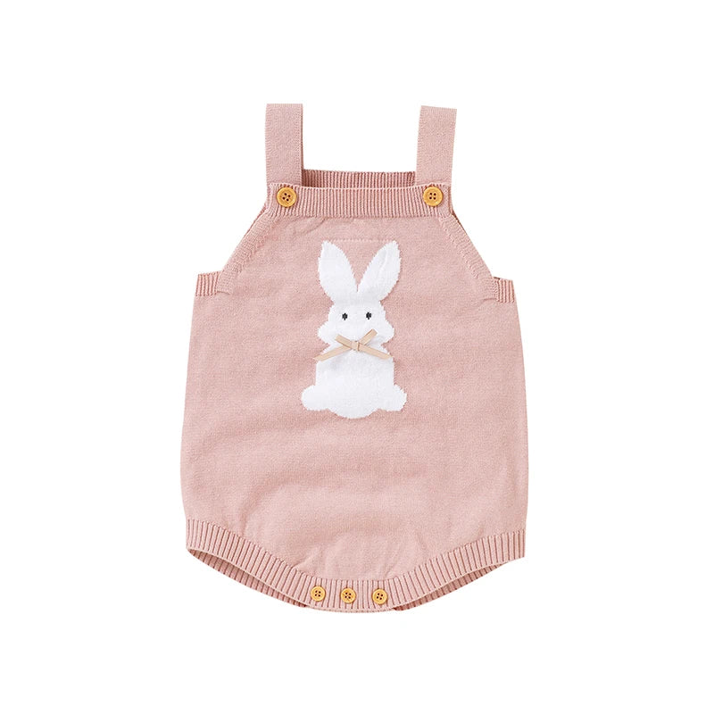 Babelio Baby Bodysuits Clothes Spring Autumn Rabbit Knitted Newborn Boys Girls Easter Onesie Clothes 0-18m Cotton Knitted Infant Outfits