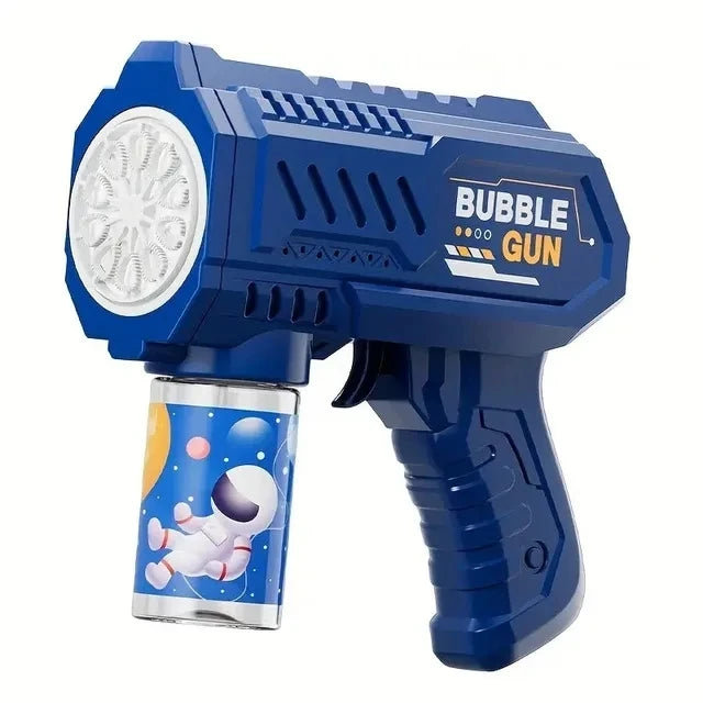 LulliNini Unicorn electric bubble gun, toy bubble machine, automatic soap blower with lights, summer outdoor party games, children's gifts