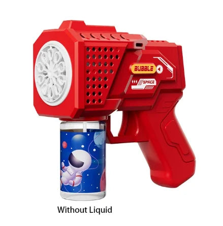 LulliNini Unicorn electric bubble gun, toy bubble machine, automatic soap blower with lights, summer outdoor party games, children's gifts