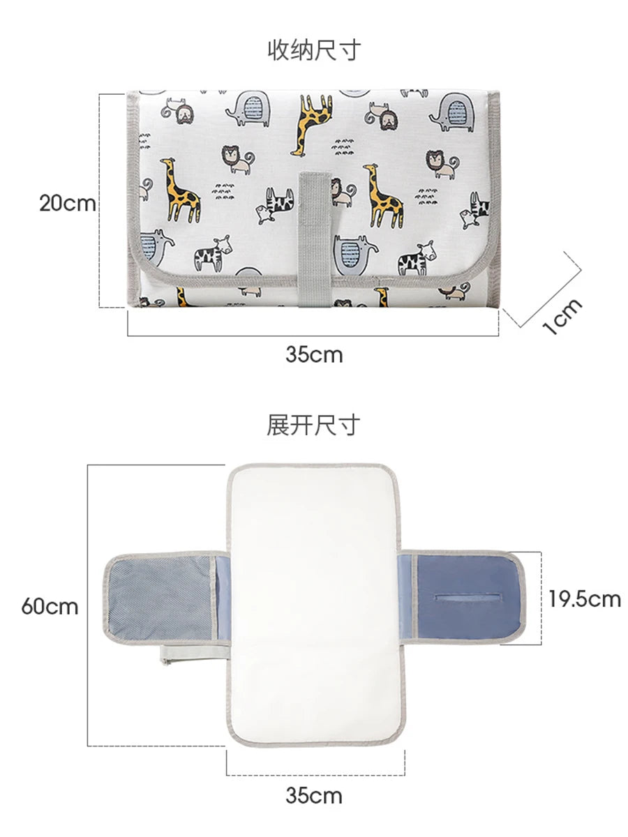 LulliNini Popular Newborns Foldable Waterproof Baby Diaper Changing Mat Portable Changing Pad Diaper Diaper Baby Changing for Home Travel