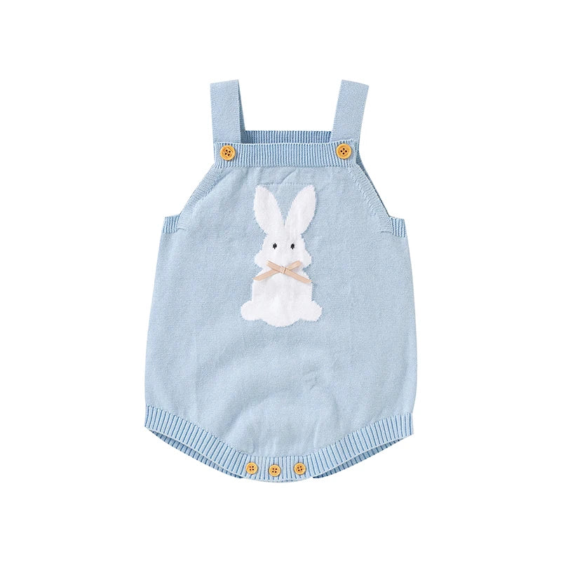 Babelio Baby Bodysuits Clothes Spring Autumn Rabbit Knitted Newborn Boys Girls Easter Onesie Clothes 0-18m Cotton Knitted Infant Outfits