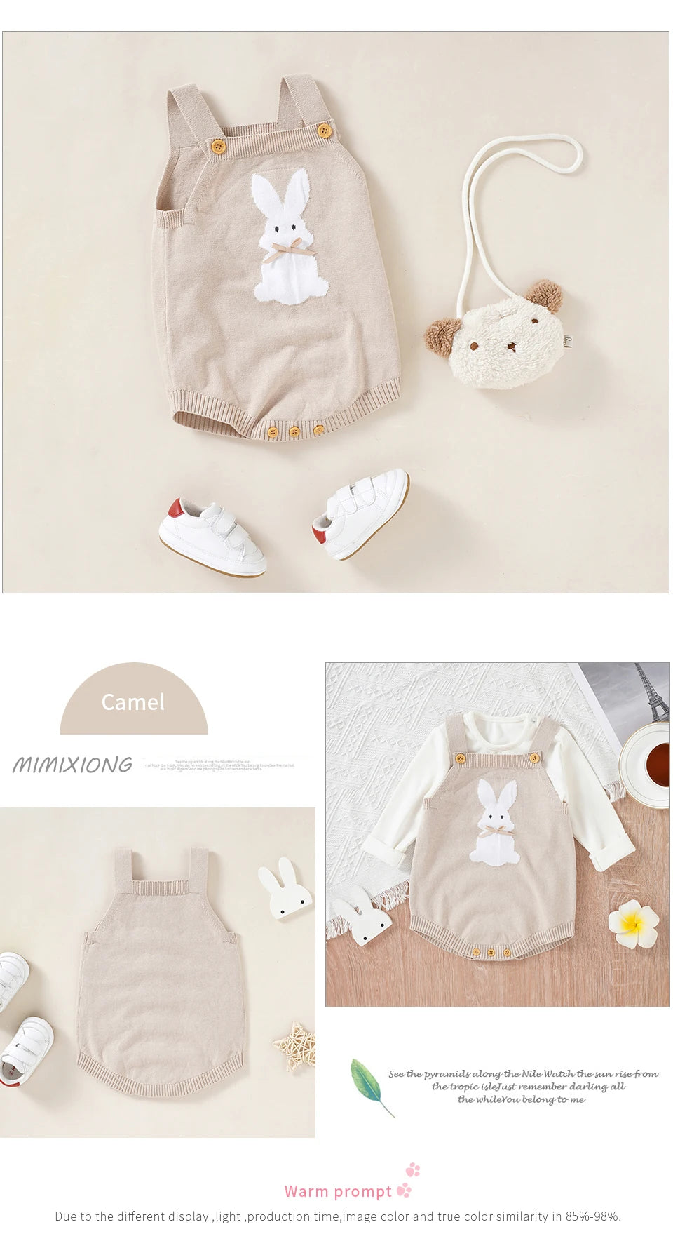 Babelio Baby Bodysuits Clothes Spring Autumn Rabbit Knitted Newborn Boys Girls Easter Onesie Clothes 0-18m Cotton Knitted Infant Outfits