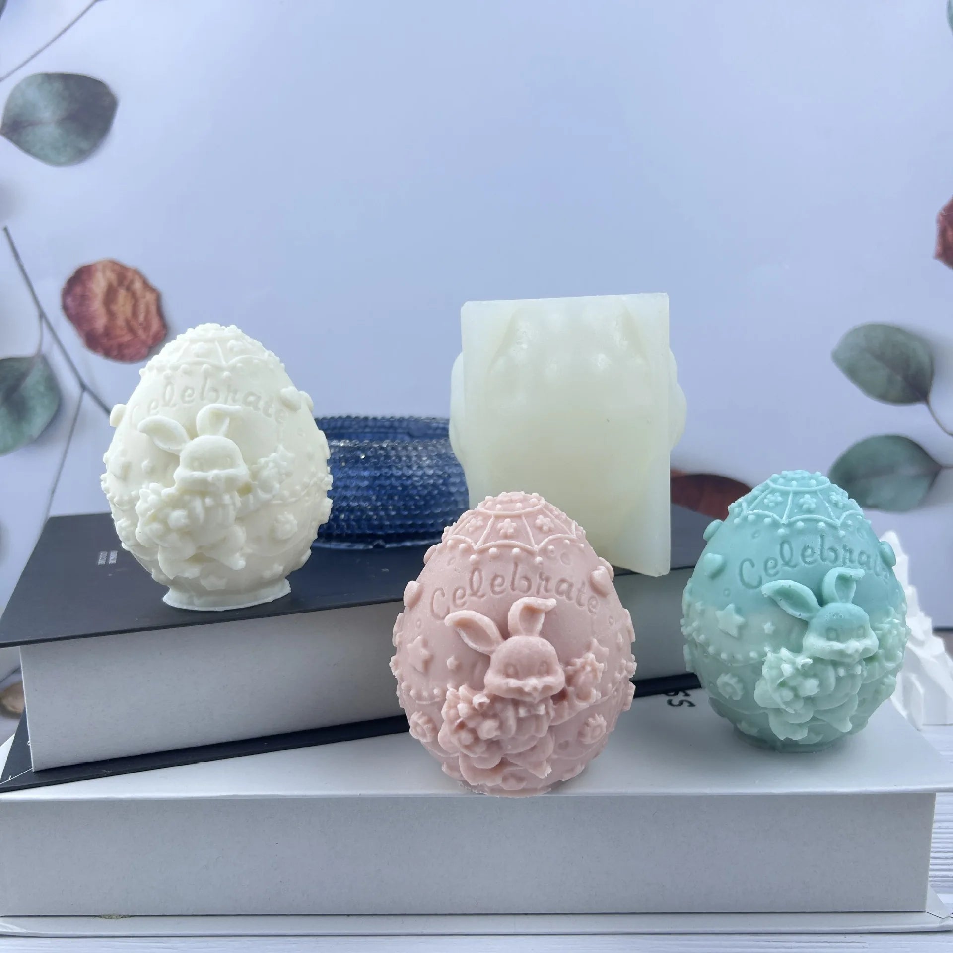 LulliNini Easter Egg Ball Rabbit Decoration Drop Glue Mold Handmade Soap Aromatherapy Decoration Silicone Mold 3d Craft Gift Production