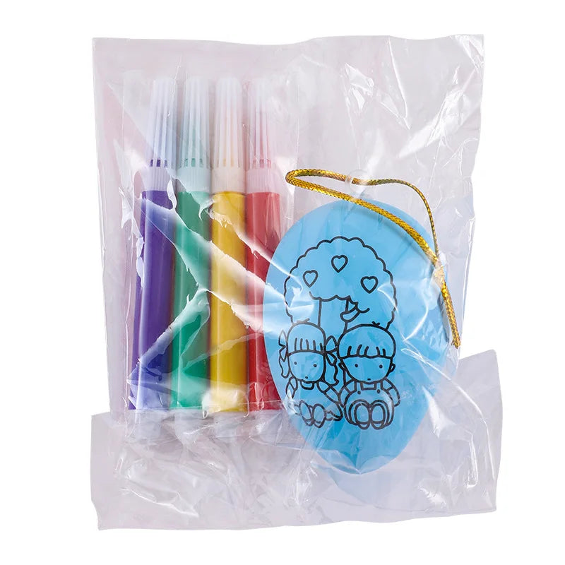 LulliNini 10Pcs DIY Arts Painting Eggs Color Filling Drawing Toys for Kids Birthday Party Favors Kindergarte Prizes Baby Shower Party Gift