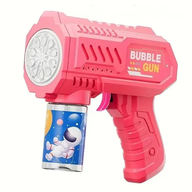 LulliNini Unicorn electric bubble gun, toy bubble machine, automatic soap blower with lights, summer outdoor party games, children's gifts