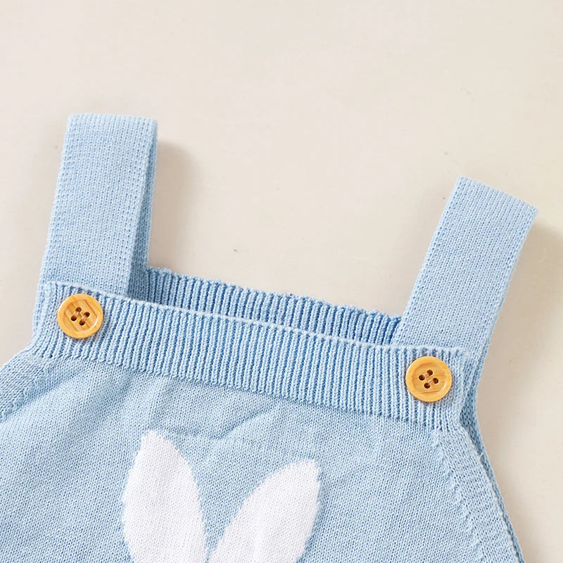 Babelio Baby Bodysuits Clothes Spring Autumn Rabbit Knitted Newborn Boys Girls Easter Onesie Clothes 0-18m Cotton Knitted Infant Outfits
