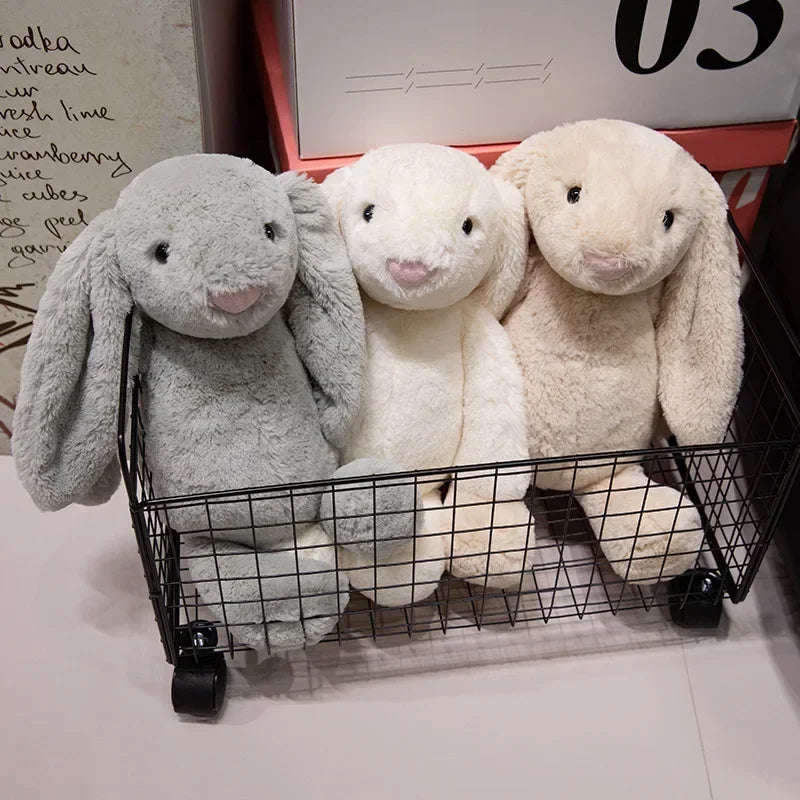 LulliNini Kawaii Long Ear Rabbit Plush Toy Stuffed Toy Bunny Doll Sleeping Companion Plush Doll Children's Easter Gift