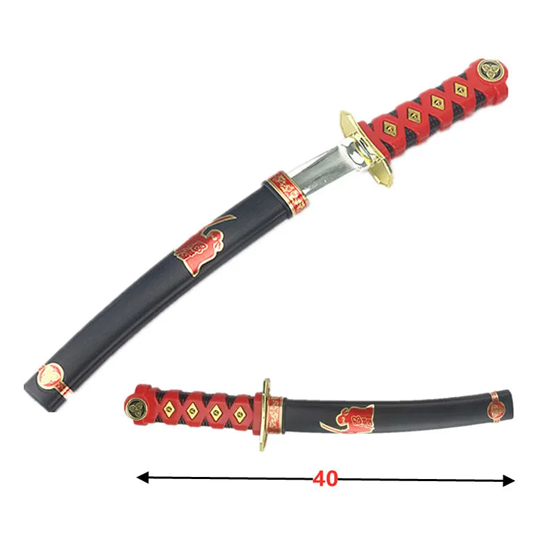Kids Ninja Costume — Black & Red Samurai Assassin Outfit with Mask, Belt & Toy Weapons for Halloween