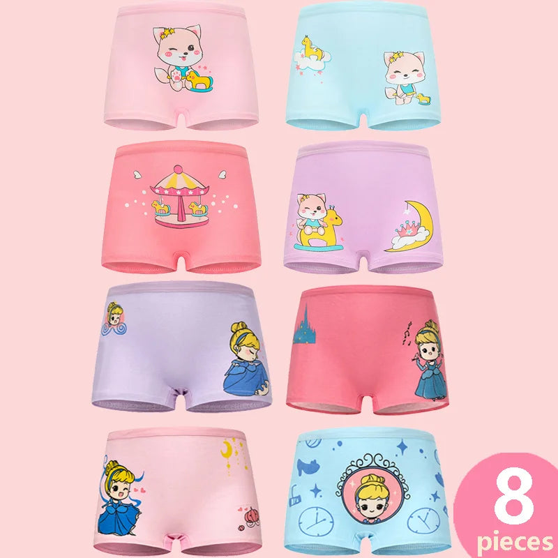 Babelio Girls Panties Cotton Soft Pretty Cartoon Unicorn Child Underwear for Girls Kids Boxer Breathable