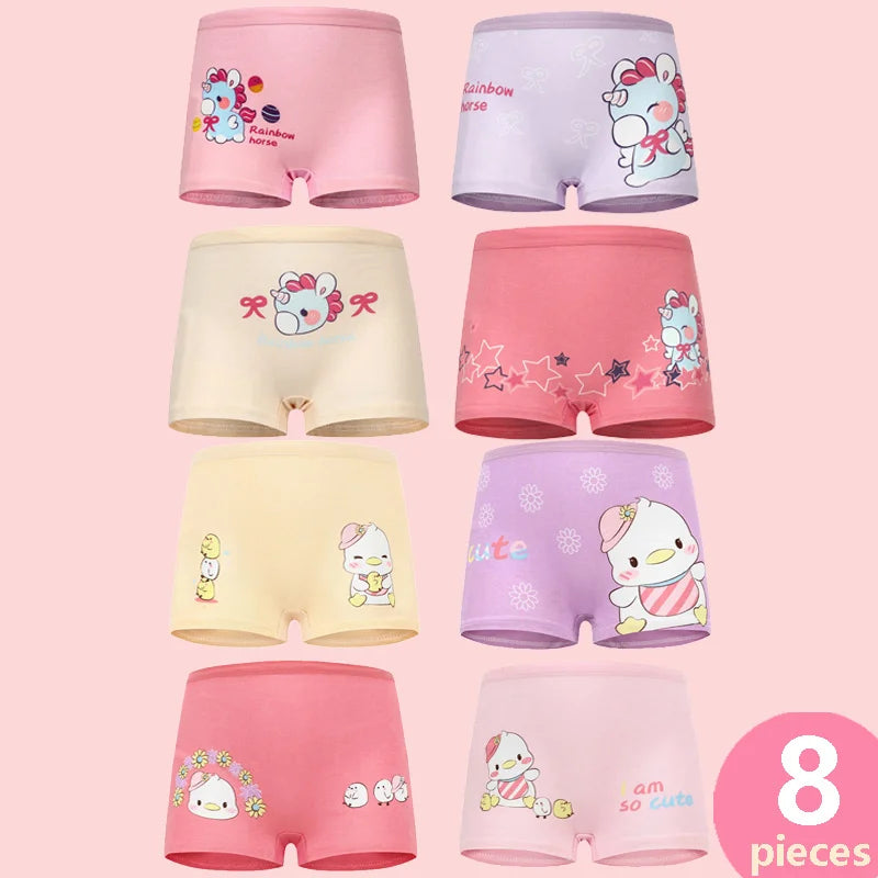 Babelio Girls Panties Cotton Soft Pretty Cartoon Unicorn Child Underwear for Girls Kids Boxer Breathable