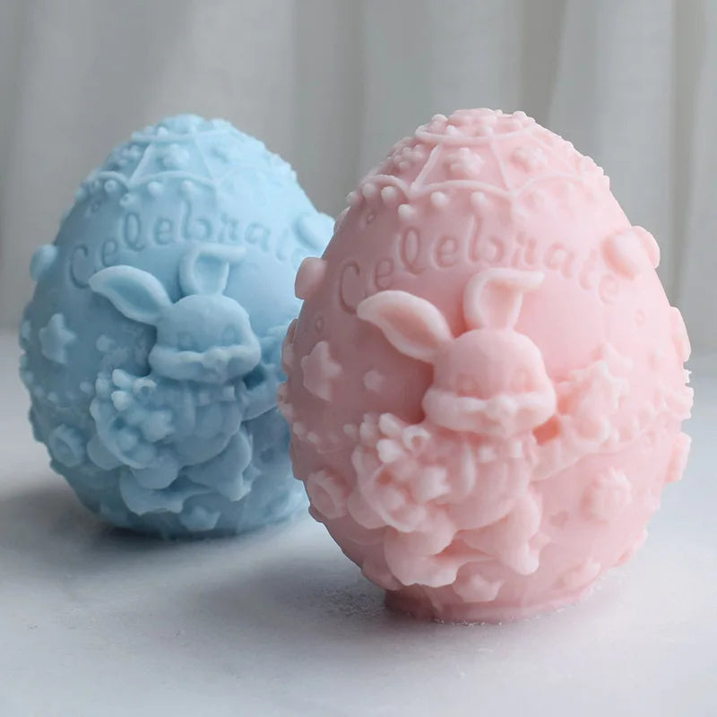 LulliNini Easter Egg Ball Rabbit Decoration Drop Glue Mold Handmade Soap Aromatherapy Decoration Silicone Mold 3d Craft Gift Production