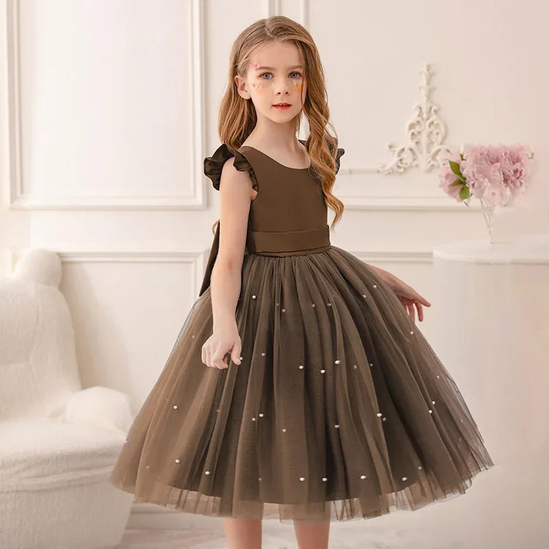 Boho Flower Girl Dress| Elegant Floral Design Perfect for Party, Birthday, Special Occasion