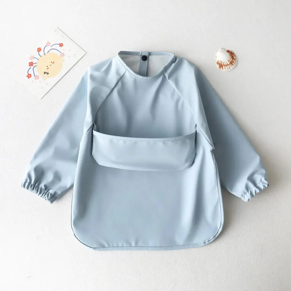 Babelio Long-Sleeve Smock | Baby Bib Waterproof Full Coverage