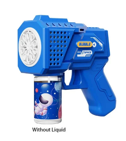 LulliNini Unicorn electric bubble gun, toy bubble machine, automatic soap blower with lights, summer outdoor party games, children's gifts