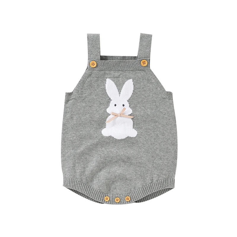 Babelio Baby Bodysuits Clothes Spring Autumn Rabbit Knitted Newborn Boys Girls Easter Onesie Clothes 0-18m Cotton Knitted Infant Outfits