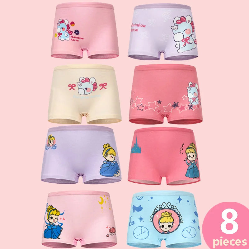 Babelio Girls Panties Cotton Soft Pretty Cartoon Unicorn Child Underwear for Girls Kids Boxer Breathable