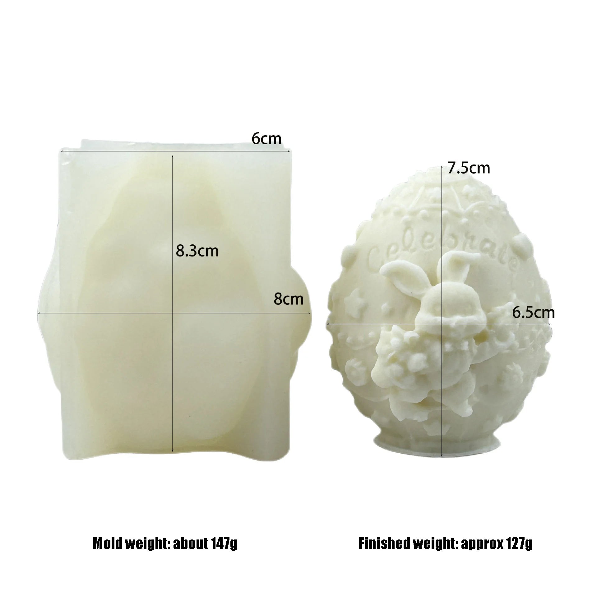 LulliNini Easter Egg Ball Rabbit Decoration Drop Glue Mold Handmade Soap Aromatherapy Decoration Silicone Mold 3d Craft Gift Production