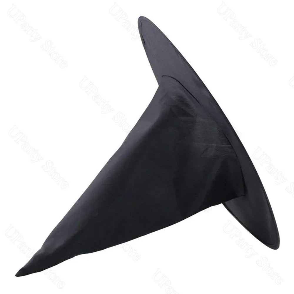 Halloween Hanging Witches Hats — 6/12 Pack with 40m Rope, Black Wizard Hats for Party & Outdoor Decoration
