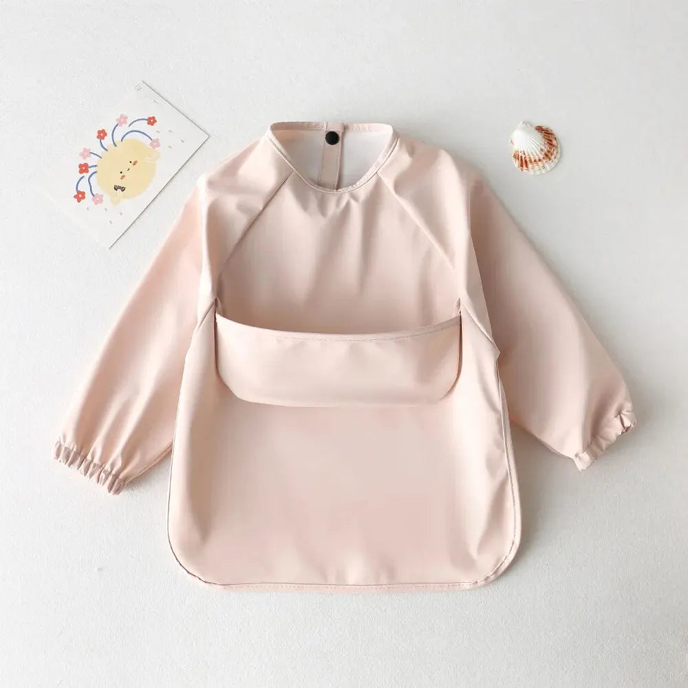 Babelio Long-Sleeve Smock | Baby Bib Waterproof Full Coverage