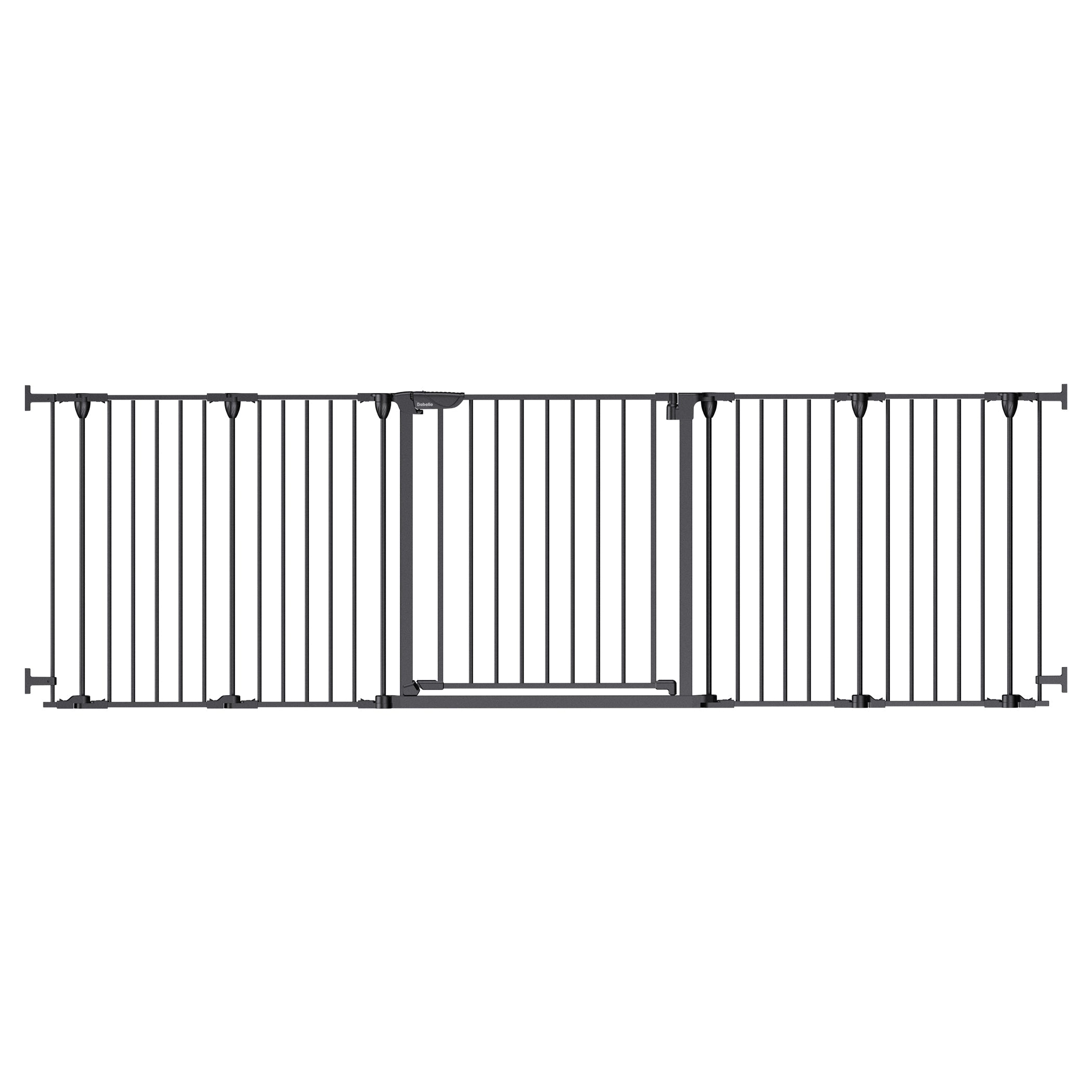 Babelio 104 inch extra wide baby gate for large room divider and fireplace