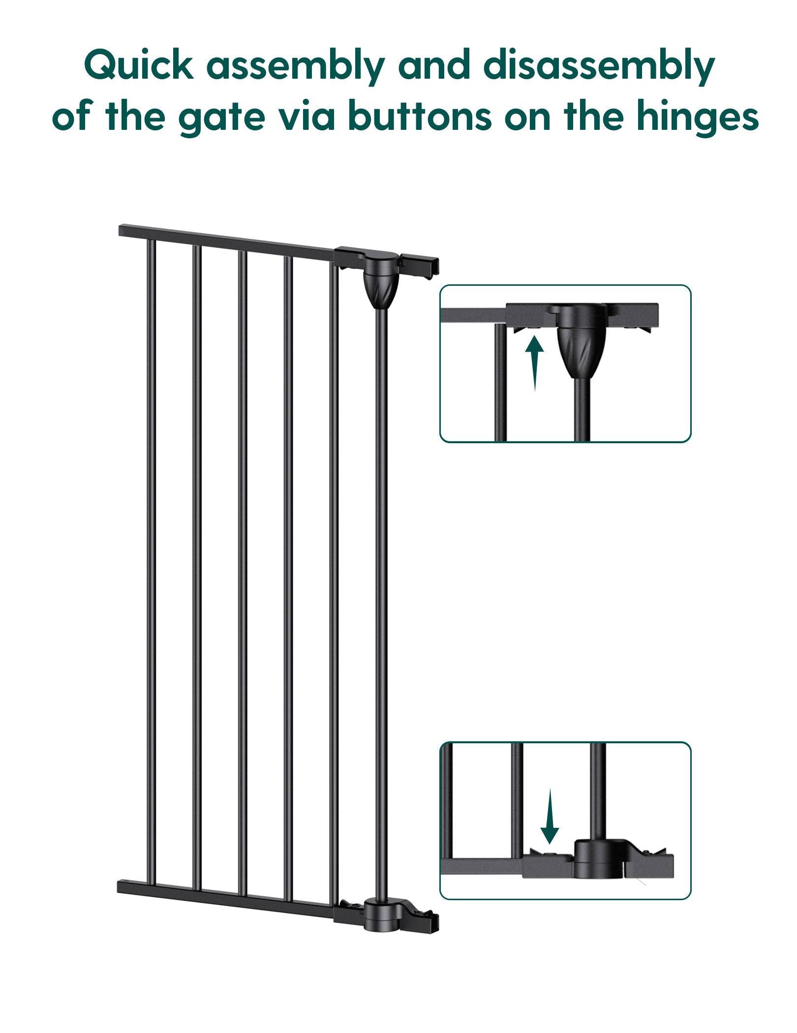 Babelio 104 inch extra wide baby gate for large room divider and fireplace