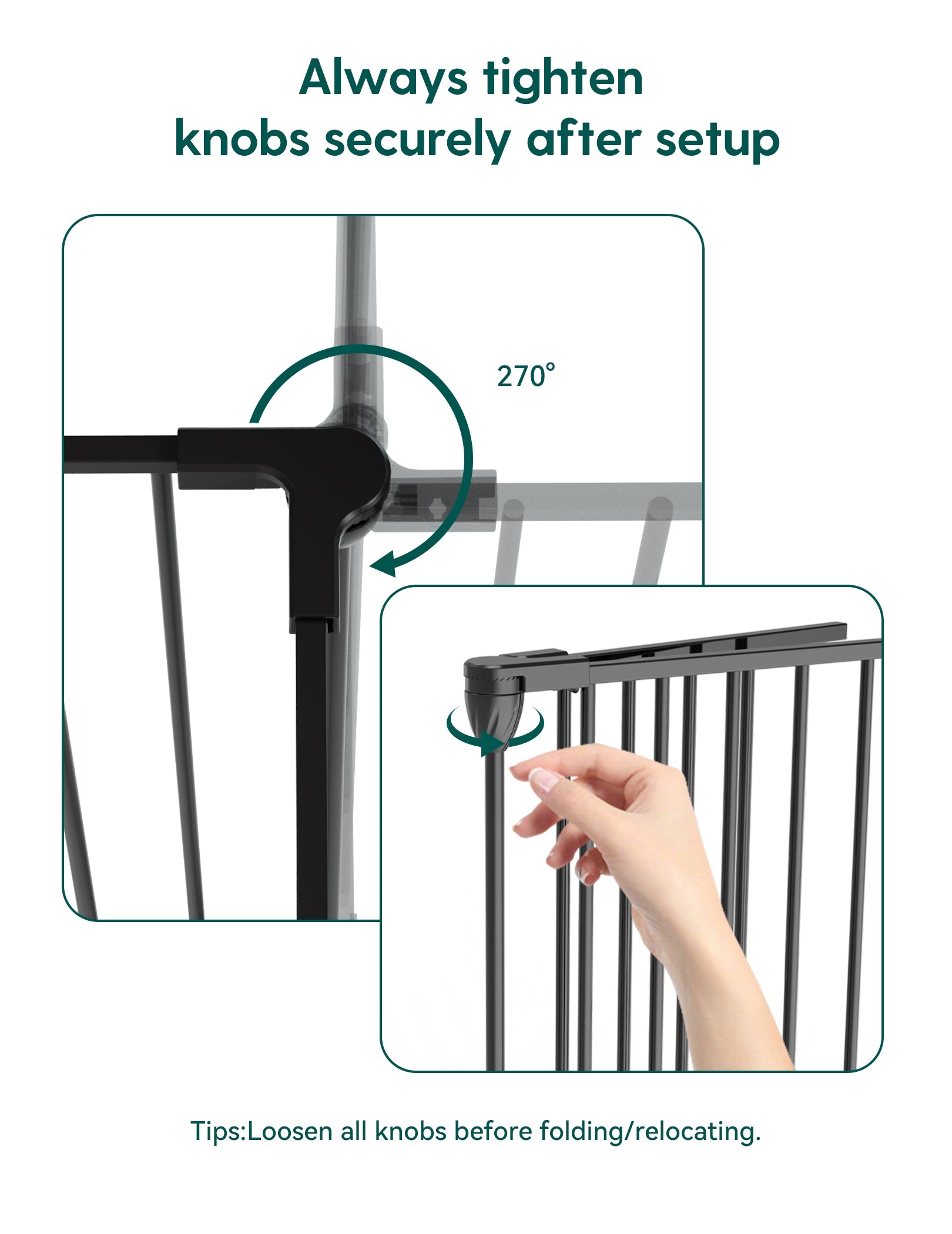 Babelio 104 inch extra wide baby gate for large room divider and fireplace