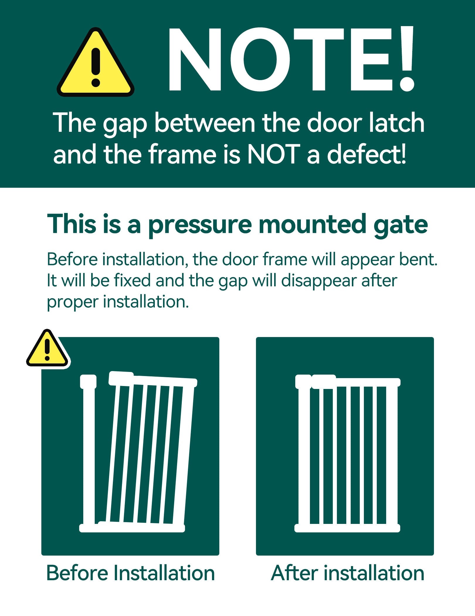 Babelio Baby Gate for Narrow Space | Pressguard - babeliobaby - White - 30 Inch