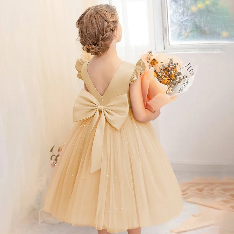 Boho Flower Girl Dress| Elegant Floral Design Perfect for Party, Birthday, Special Occasion