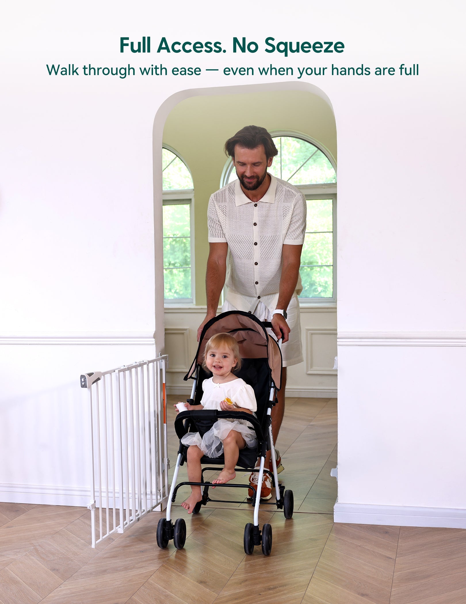 Boundless B17 | Hardware Mounted Baby Gates for Stairs (26-55")