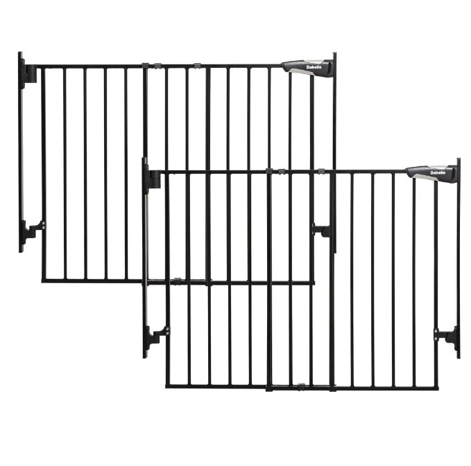 Bundle set of baby and pet gates from the Boundless D8 series by Babelio, designed for wider openings and flexible multi-door installation to create safe spaces for babies and pets.